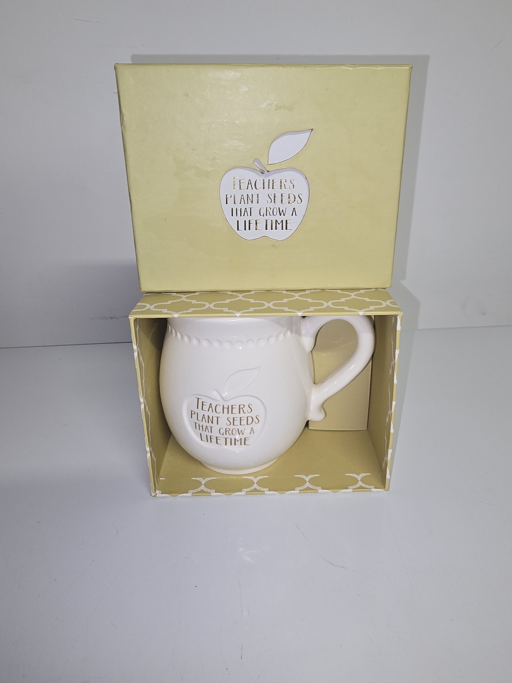 Teacher Appreciation Ceramic Mug with Gift Box - Cream - Picture 5 of 5
